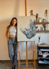 Load image into Gallery viewer, óleo sobre lienzo Rhino
