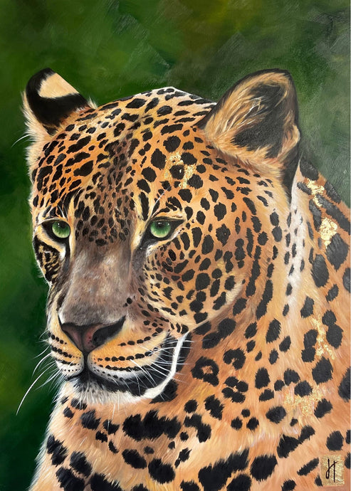 óleo sobre lienzo Leopardo